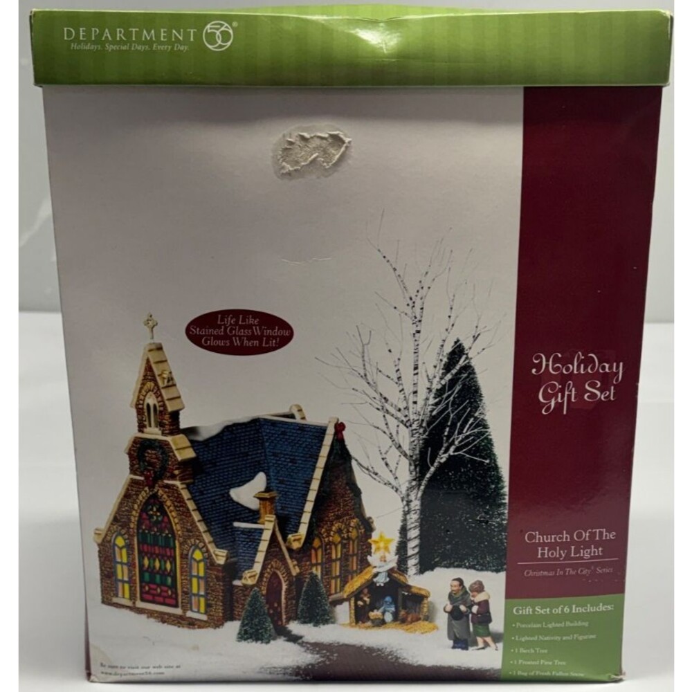 Dept 56 Church of the Holy Light NEW Christmas in City Gift Set 59206 Nativity